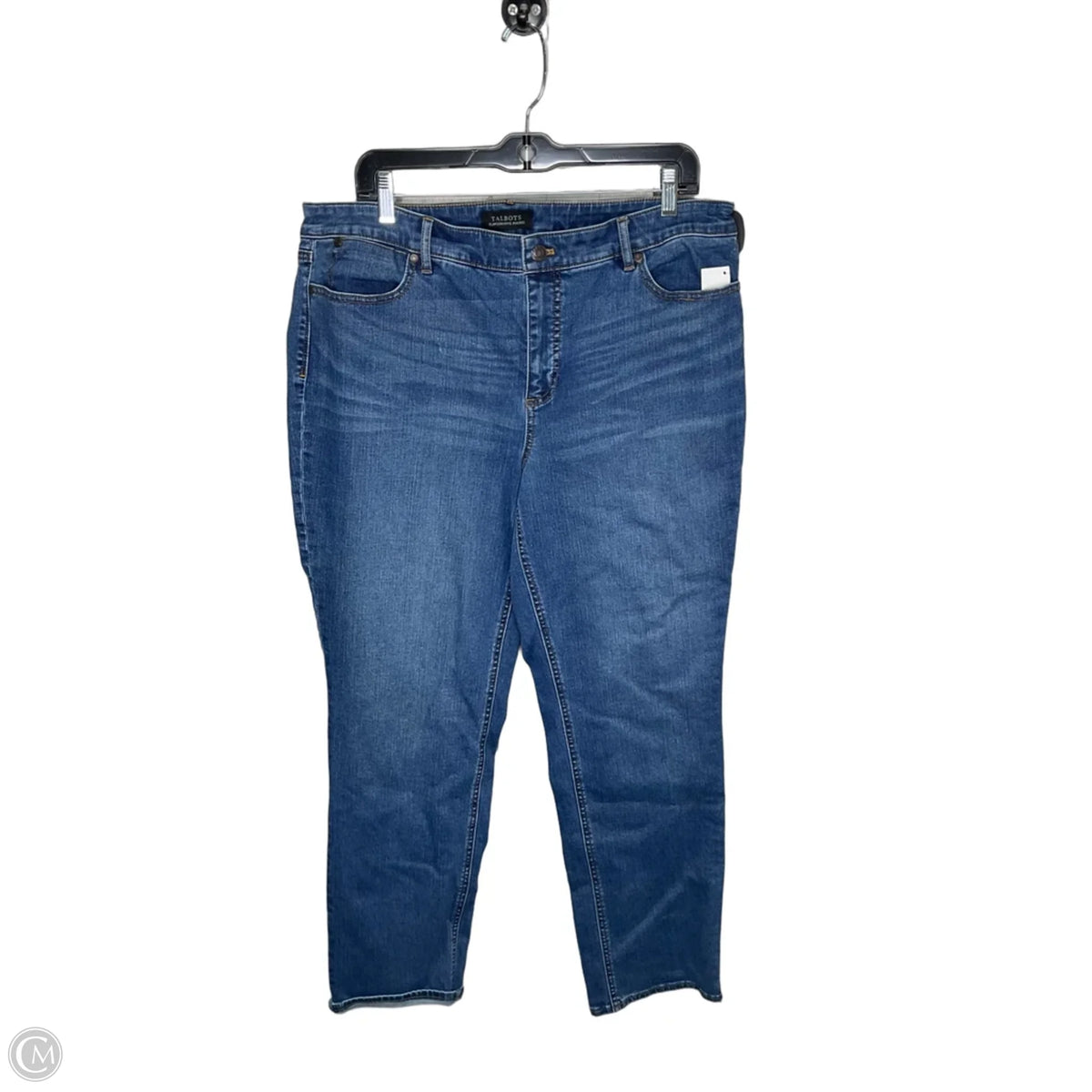 Jeans Straight By Talbots In Blue Denim, Size: 16