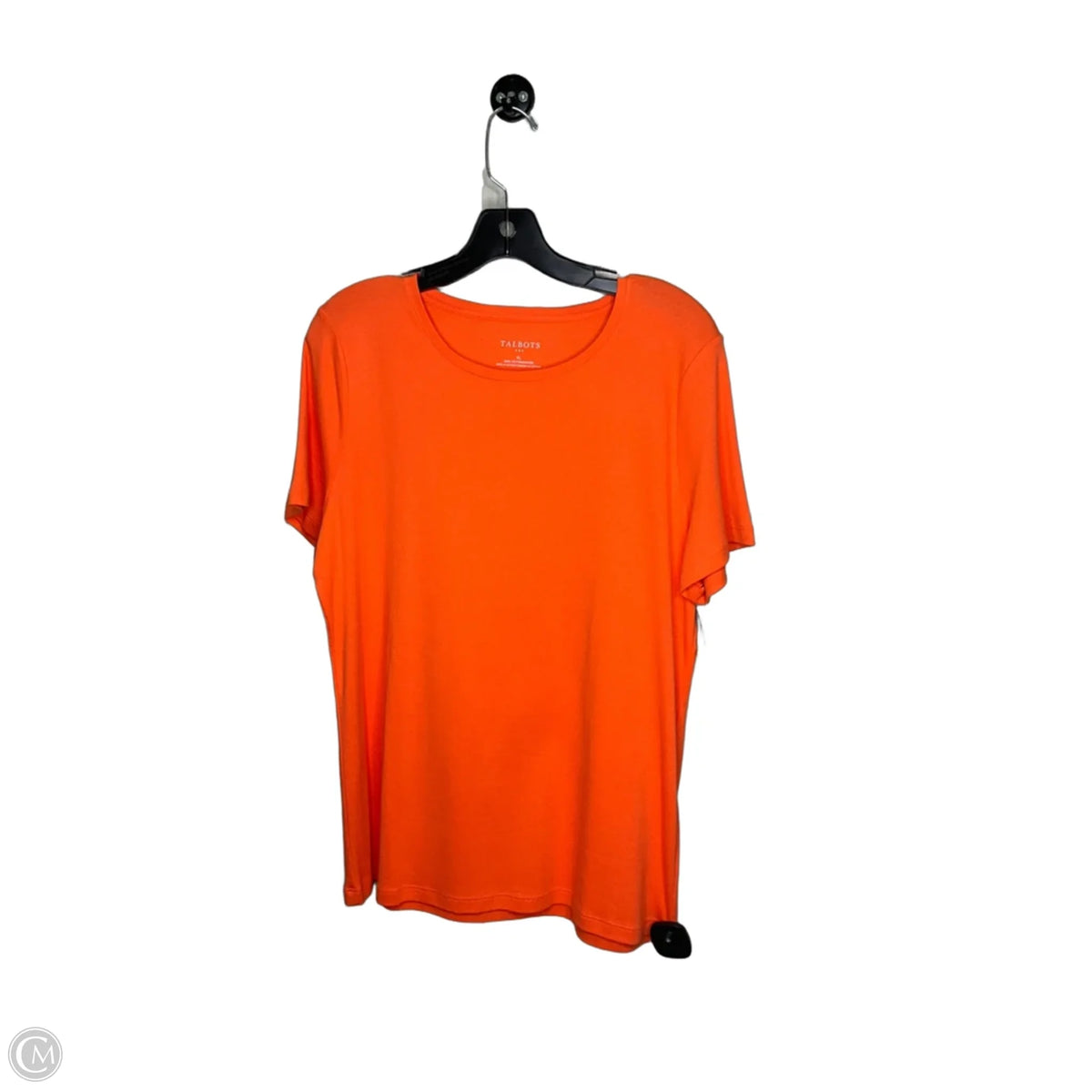 Top Short Sleeve Basic By Talbots In Orange, Size: Xl