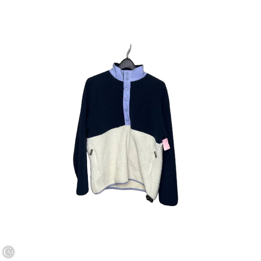 Jacket Faux Fur & Sherpa By Clothes Mentor In Blue, Size: L
