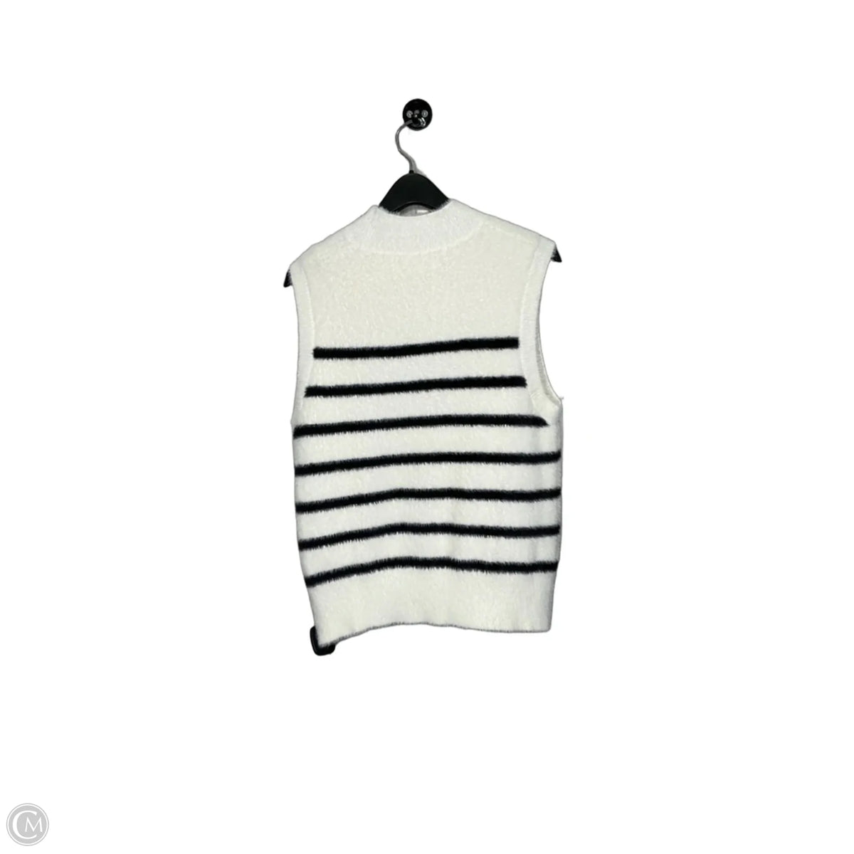 Vest Sweater By Bailey 44 In Black & Cream, Size: M