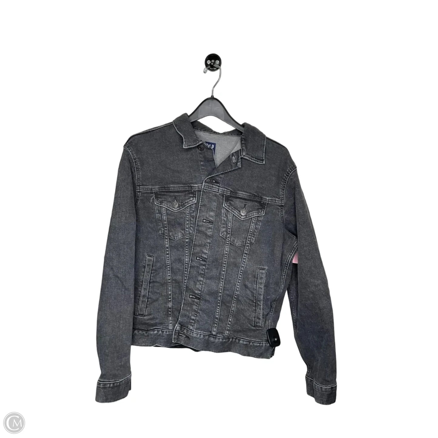 Jacket Denim By Gap In Grey Denim, Size: M