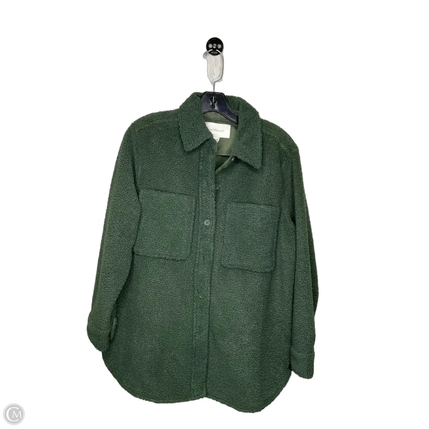 Jacket Shirt By Clothes Mentor In Green, Size: S