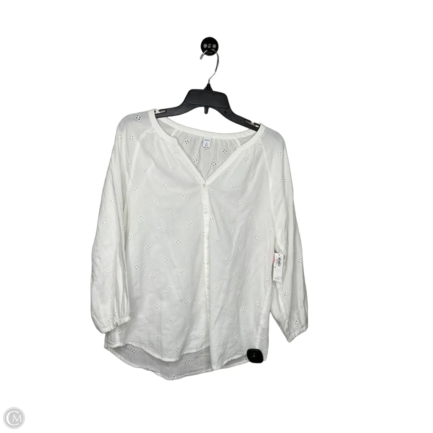Top 3/4 Sleeve By Old Navy In Cream, Size: M