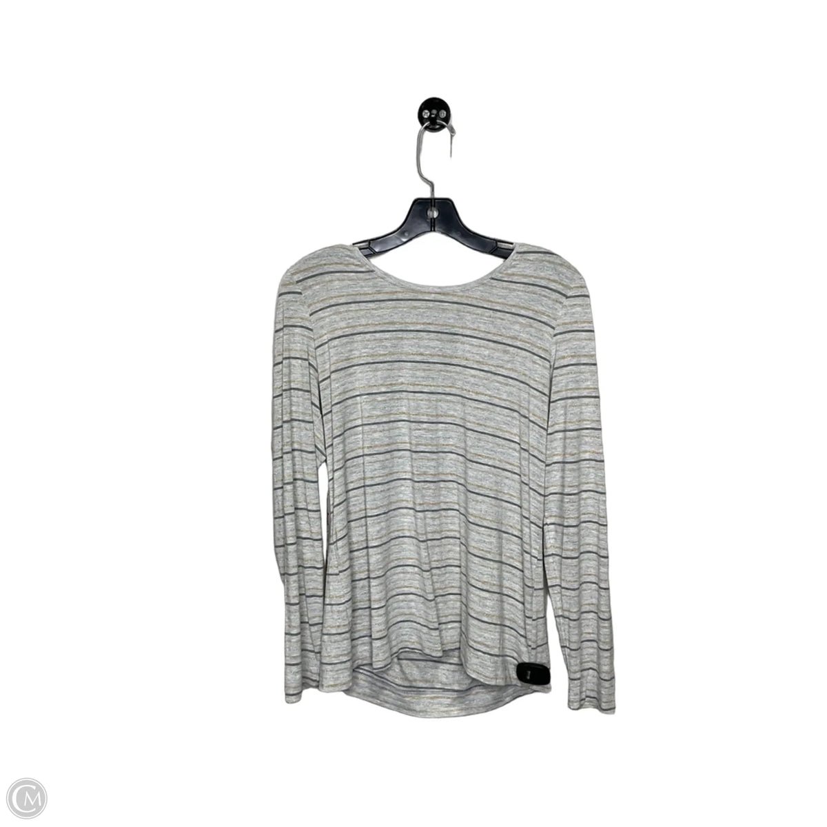 Top Long Sleeve By Chicos In Grey, Size: M