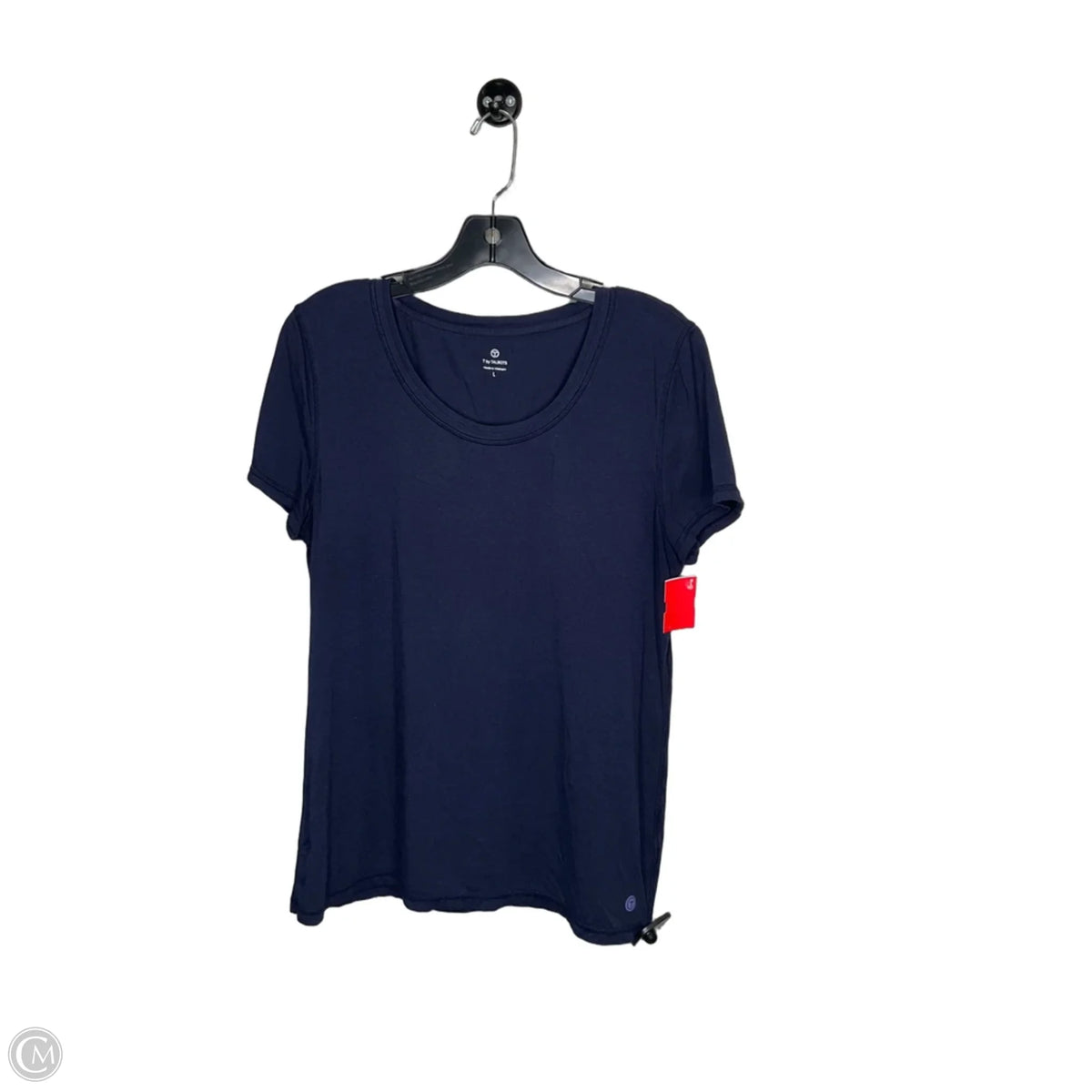 Top Short Sleeve Basic By Talbots In Navy, Size: L