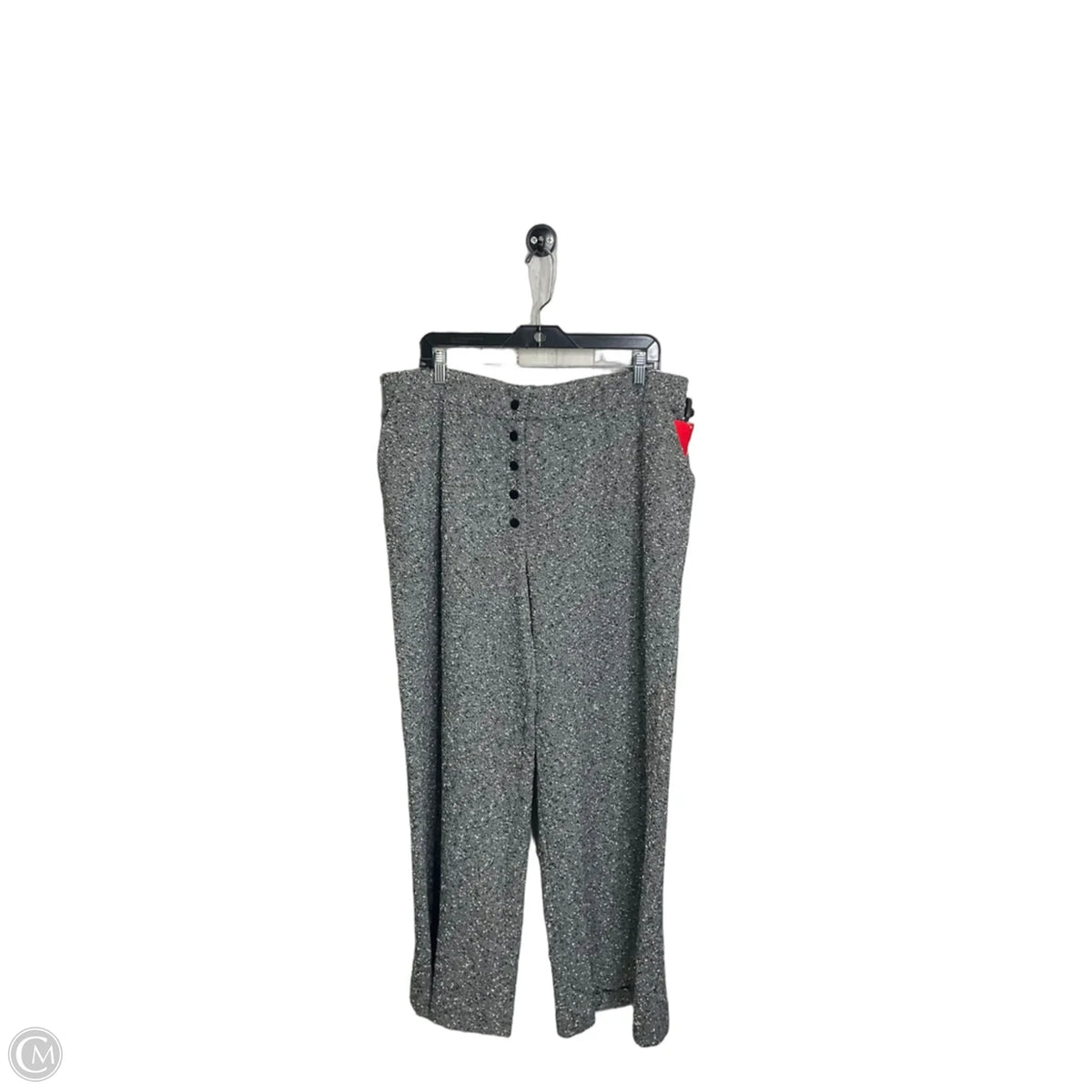 Pants Cropped By Ellen Tracy In Grey, Size: Xl