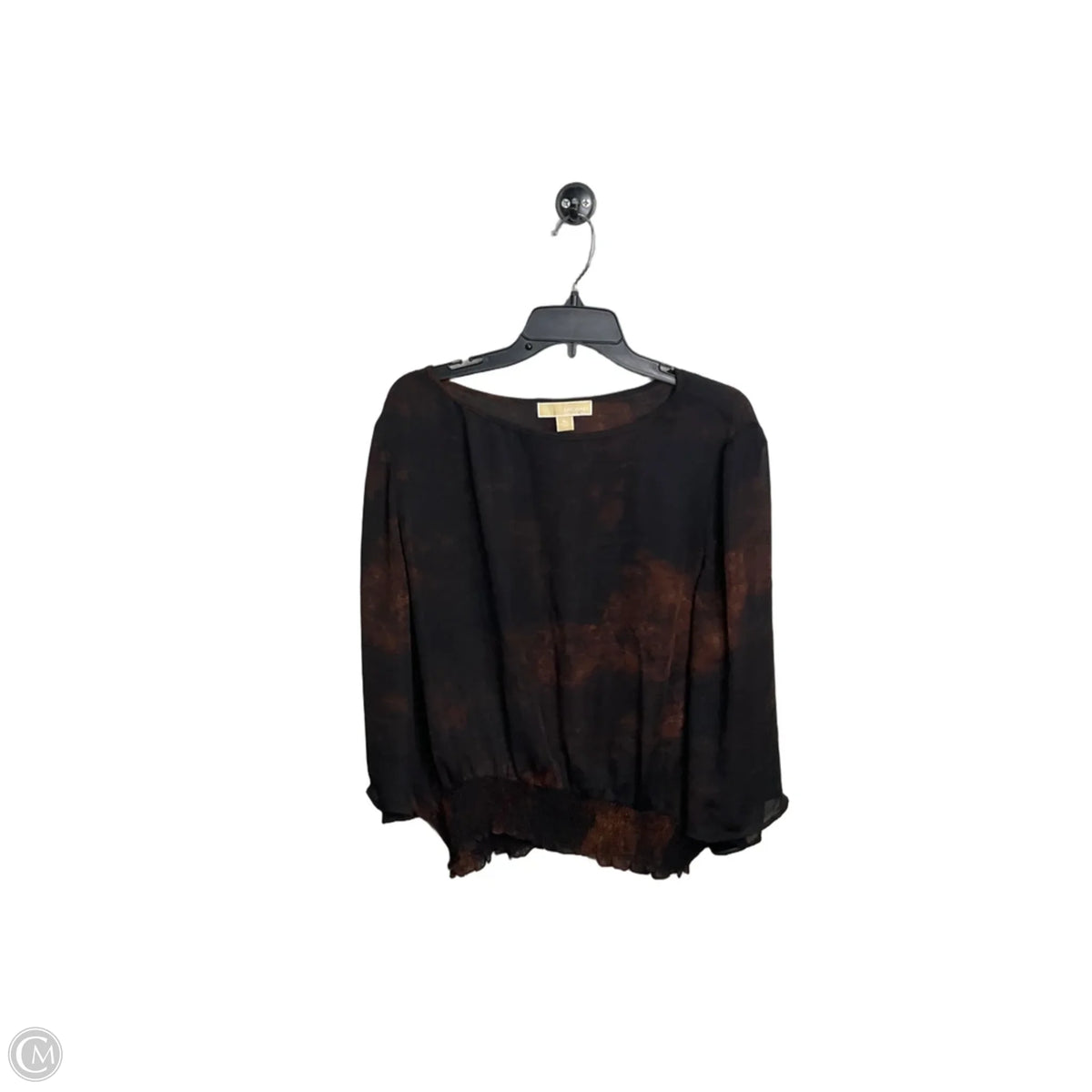 Top Short Sleeve By Michael By Michael Kors In Black & Brown, Size: Xl