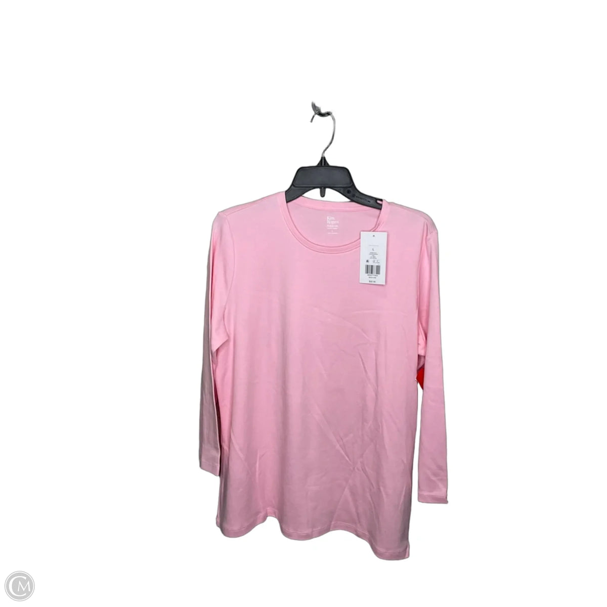 Top 3/4 Sleeve Basic By Kim Rogers In Pink, Size: L