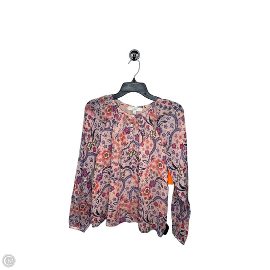 Top Long Sleeve By Loft In Pink, Size: S
