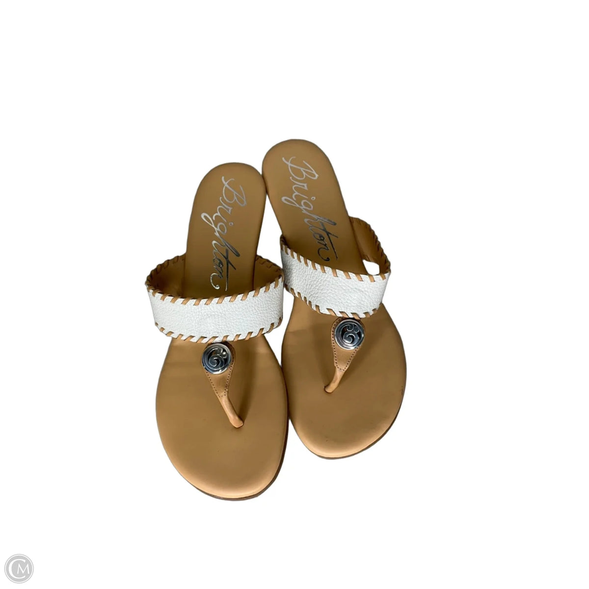 Sandals Designer By Brighton In Cream & Tan, Size: 7.5