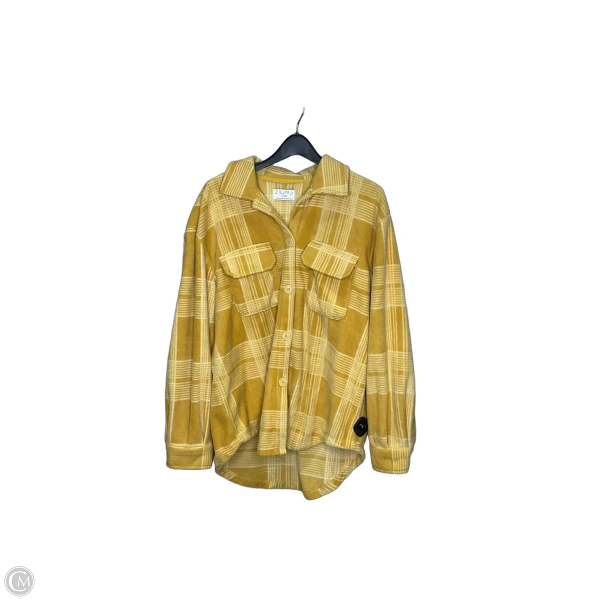 Jacket Shirt By Z Supply In Yellow, Size: L