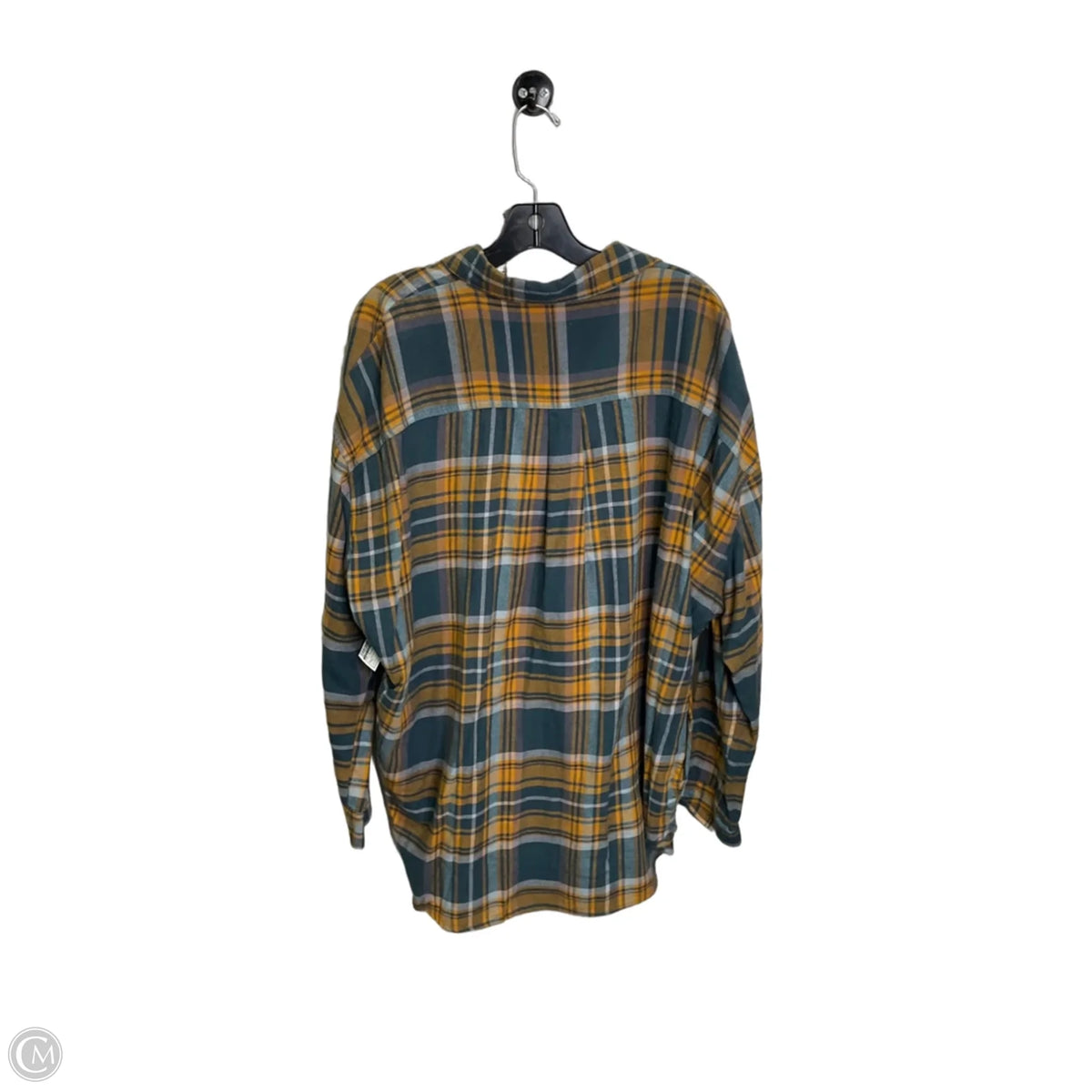 Top Long Sleeve By Wild Fable In Plaid Pattern, Size: L