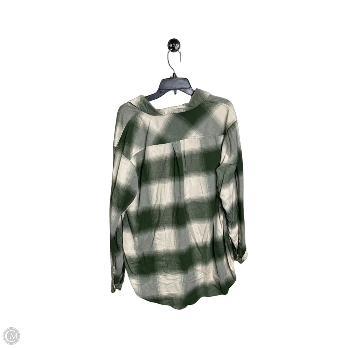 Top Long Sleeve By Ava & Viv In Plaid Pattern, Size: 1x