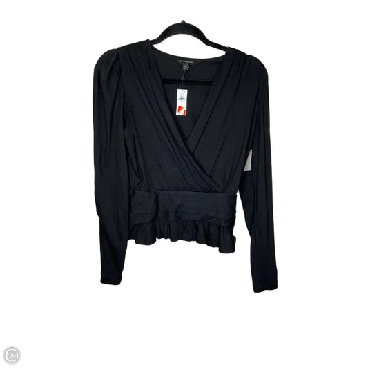 Top Long Sleeve By Banana Republic In Black, Size: Xs